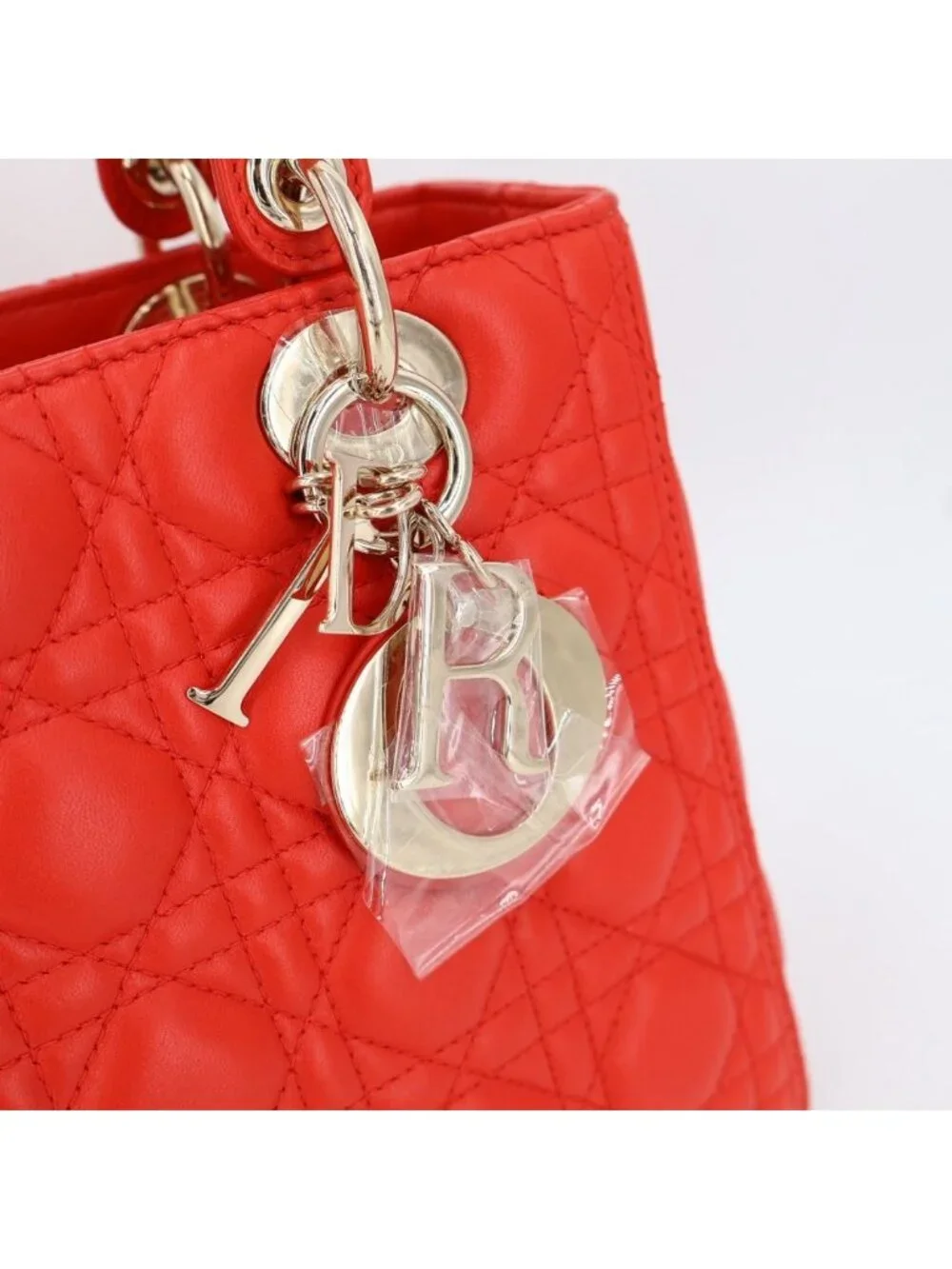 Dior Lady Cannage Leather 2-Way Handbag